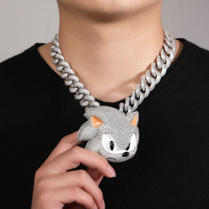 Sonic the Hedgehog CZ Gem Pendant