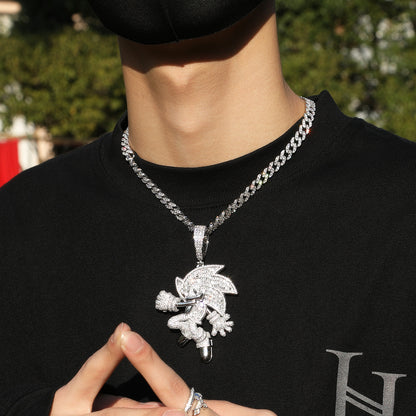 Sonic the Hedgehog CZ Gem Pendant