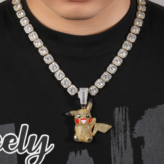 Pokemon Pikachu ピカチュウ CZ Gem Pendant