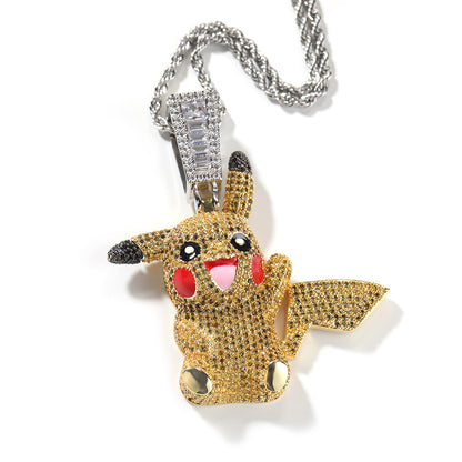 Pokemon Pikachu ピカチュウ CZ Gem Pendant