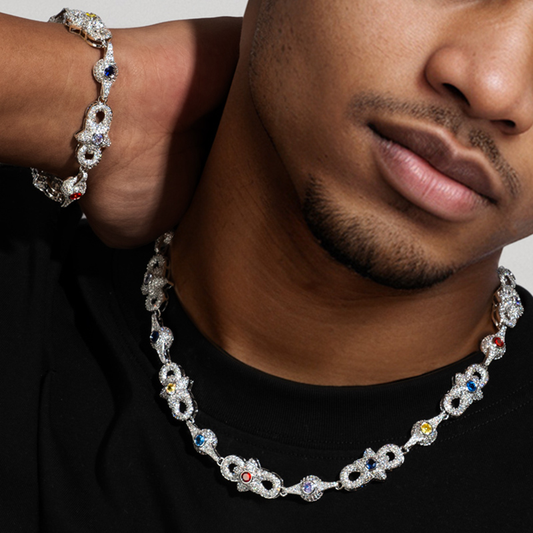 Virbant-Hued Chains | Matching Necklace& Bracelet Set
